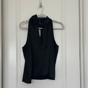 Zara Black Keyhole Blouse